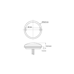 Lampa LED, czerwona przeciwmgielna, 9-33V-347614645
