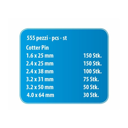 Zestaw zawleczek rozporowych - 555 szt-347615673