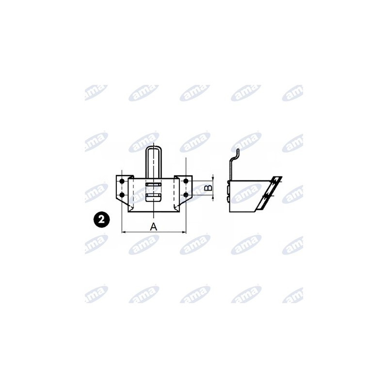 Ocynkowany uchwyt pod klin G 46-347617234