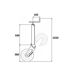 Stopa podporowa z kołem SIMOL M232E, 1500 kg-347615549