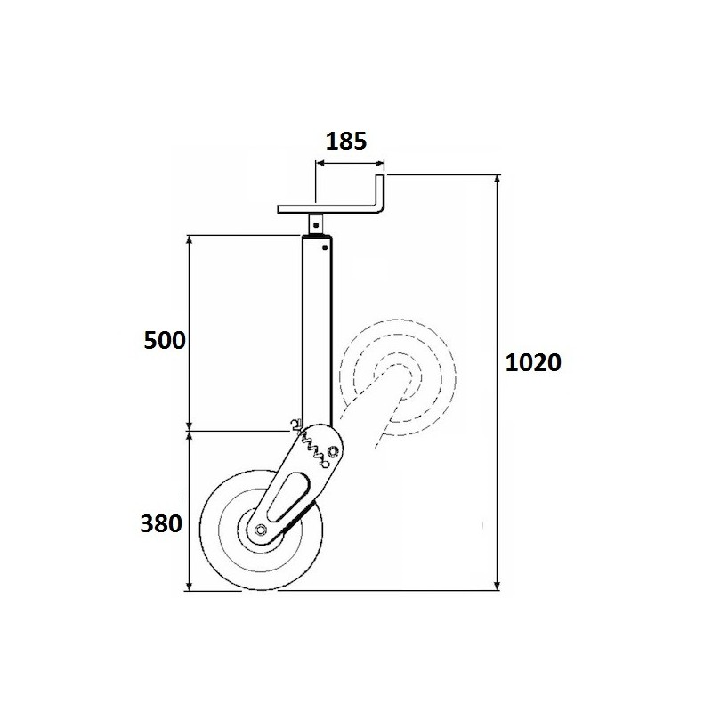 Stopa podporowa z kołem SIMOL M232E, 1500 kg-347615549