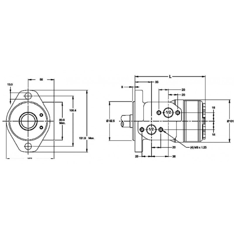 Silnik hydrauliczny WP125 OMP-347616429