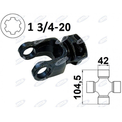 Widłak ciągnikowy 1 3/4-20, na krzyżak 42x104,5 mm-347619373