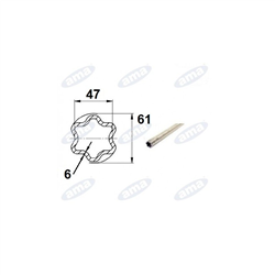 Rura wewnętrzna 1m, profil gwiazdka, S5 W2600 - 61x47-347619389