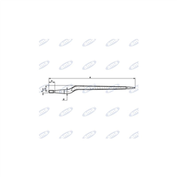 Ząb wygięty 880 mm na gwint M22x1,5-347770941