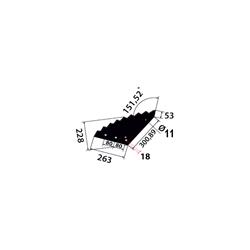 Nóż do paszowozu 508x8 mm, STRAUTMANN  - zamiennik,średnica otworu 18mm-347616503