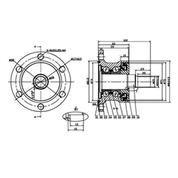 Piasta talerza bezobsługowa typ SKF 6 otworowa bez nakrętki  - zamiennik  Profi Line-347616541