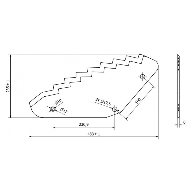 Nóż do paszowozu Trioliet-Mullos duży 31639-347618168