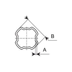 Rura profilowa czworokątna SFT Bondioli & Pavesi zewnętrzna S2, 45,6x2,75, L3000 mm-347618927