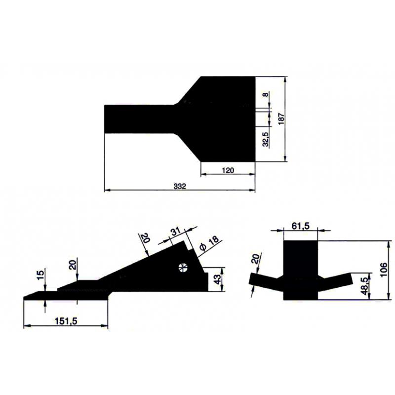 Dłuto kret Unia uchwyt mocujący 32,5 mm - zamiennik-347616251