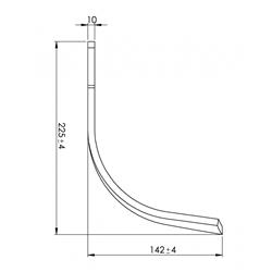 Nożyk Maschio 80x10 PRAWY, M74100435 oryginał-347619876