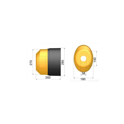 Osłona WOM 270x260x285mm z jednym okienkiem rewizyjnym-347617821