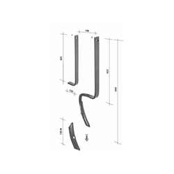 Ząb sprężysty 32x10 L:695mm-347614016