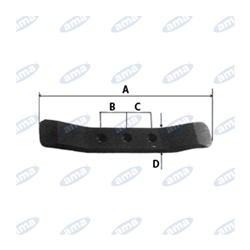 Dłuto grządzieli ZANON  435x70x20mm-347619646