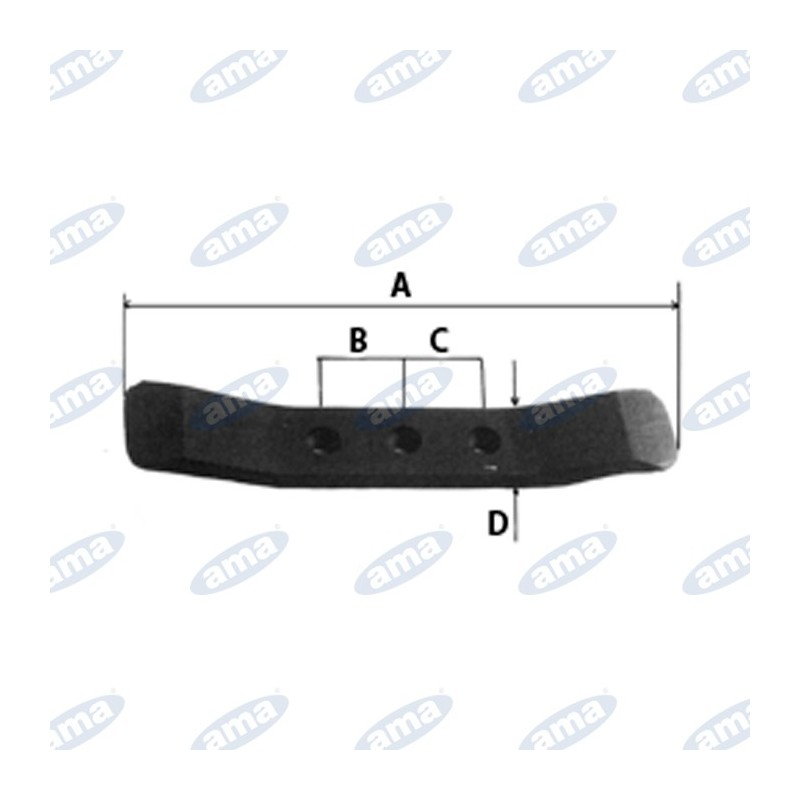 Dłuto grządzieli ZANON  435x70x20mm-347619646