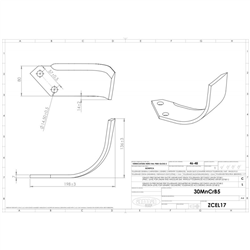 Podcinaczn boczny prawy Ripper, ząb glebogryzarki DX-347616057