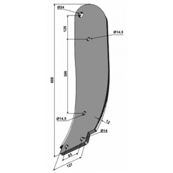 Słupica pługa MICHEL, mała, prawa-347616162