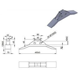 Dłuto grządzieli Maschio Attila  R17623000R, R17220370 - zamiennik-347616077