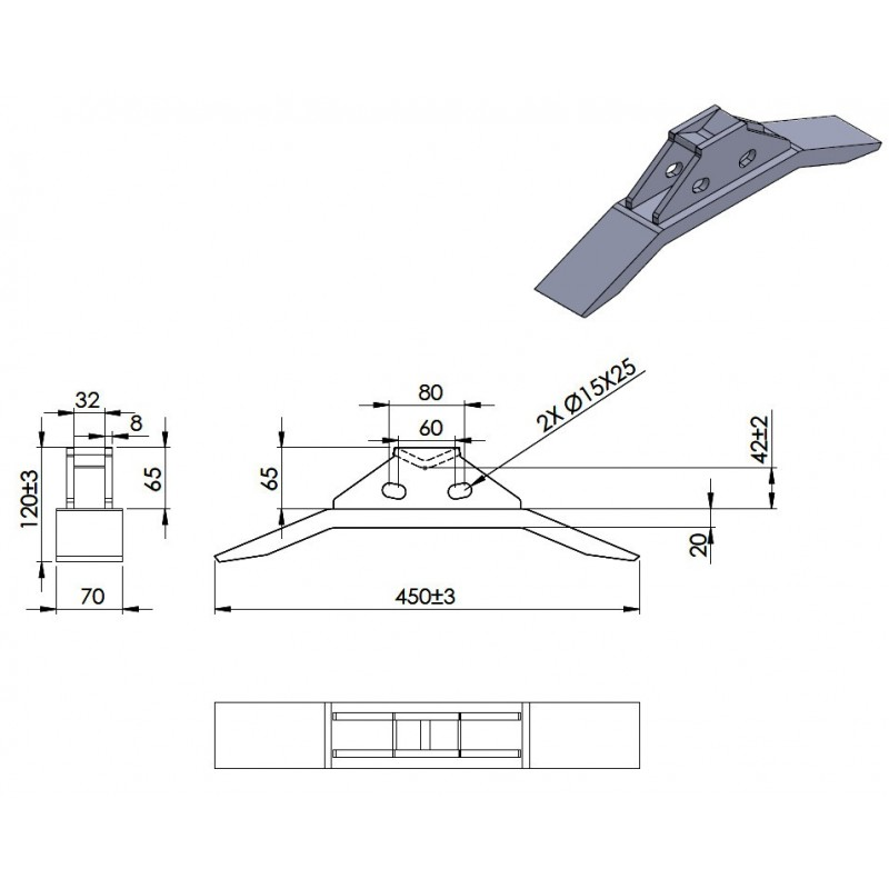 Dłuto grządzieli Maschio Attila  R17623000R, R17220370 - zamiennik-347616077