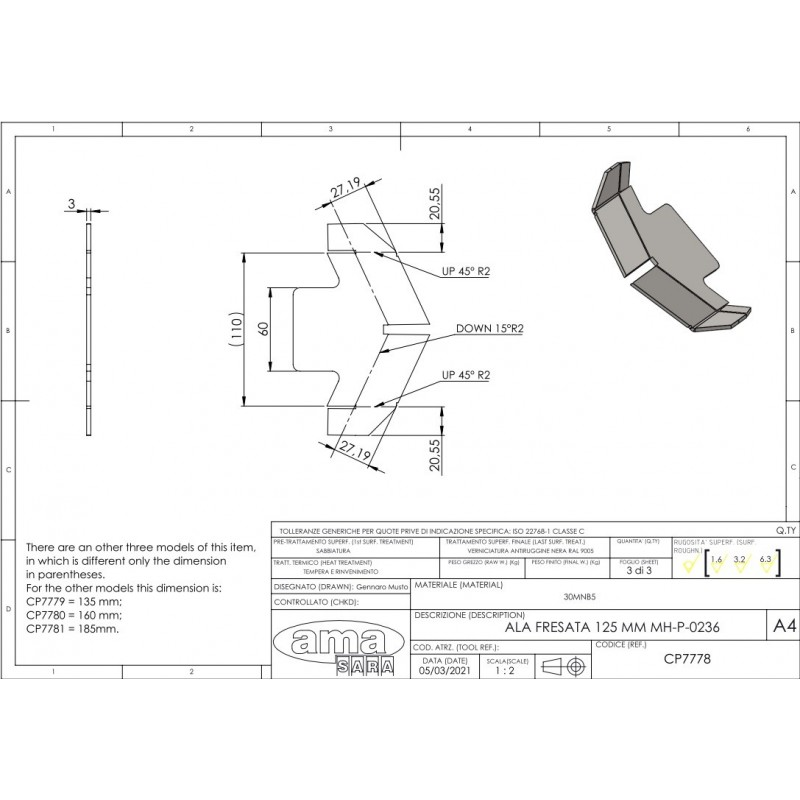 Element podrywający 150 mm wzmocniony płytką-347618608