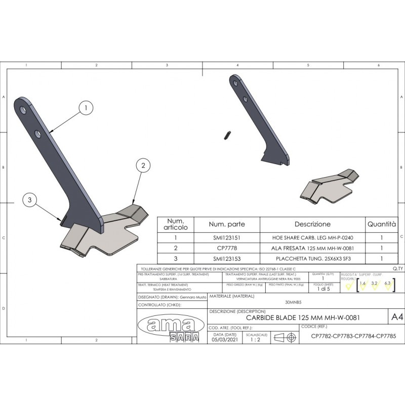 Element podrywający 175 mm wzmocniony płytką-347618612