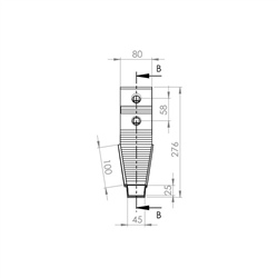 Dłuto grządzieli Horsch dwuotworowe, wzmocnione napawem + płytką tungsten 80x20-zamiennik-347618870