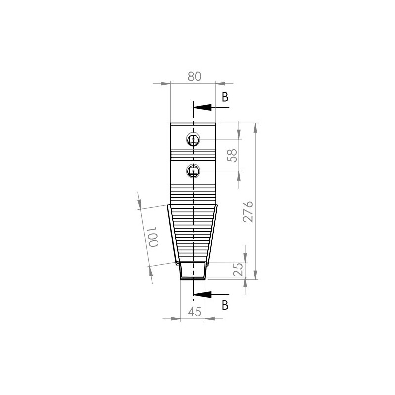 Dłuto grządzieli Horsch dwuotworowe, wzmocnione napawem + płytką tungsten 80x20-zamiennik-347618870
