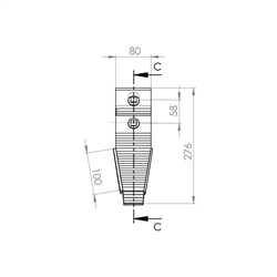 Dłuto grządzieli Horsch dwuotworowe, wzmocnione napawem 80x20-zamiennik-347618874