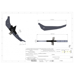 Pług dłutowy typ RIPPER 1110mm nowa wersja-347619298