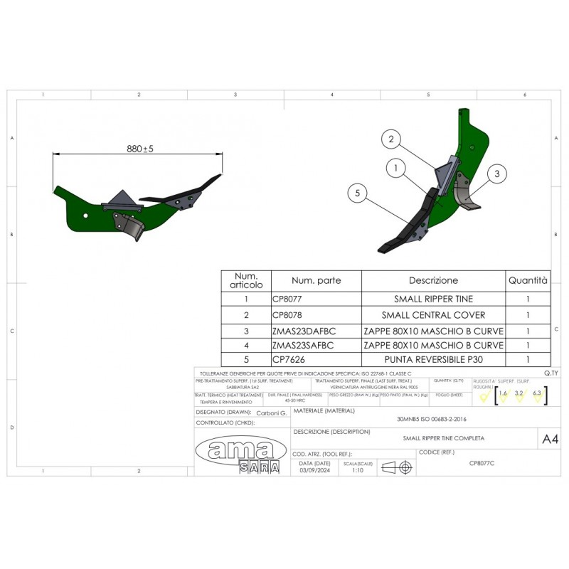Pług dłutowy typ RIPPER mini PINOKIO-347620839