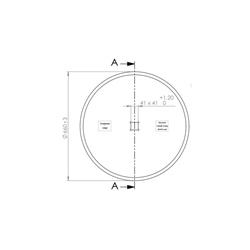 Talerz gładki 660 mm, otwór 41 mm, grubość 6 mm-347620013