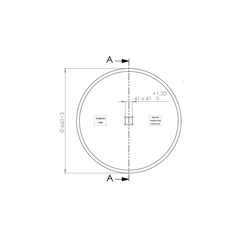 Talerz gładki 660 mm, otwór 41 mm, grubość 6 mm-347620013