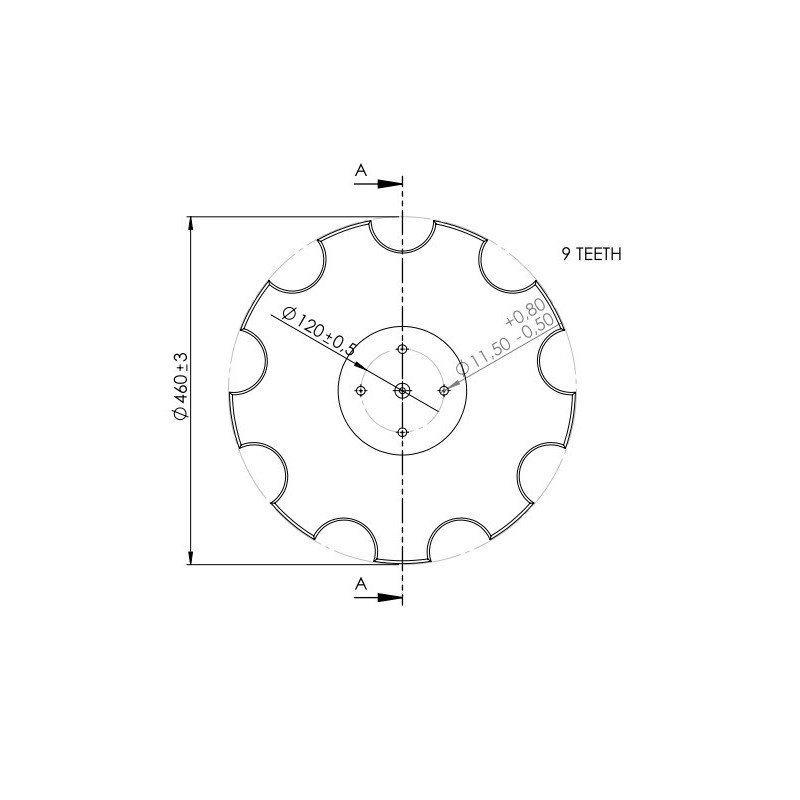 Talerz zębaty AMAZONE XL043 460x4 - zamiennik  grubość 4 mm-347617519