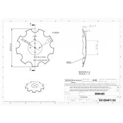 Talerz zębaty AMAZONE 78201966 510x4 - zamiennik  grubość 5 mm-347619284