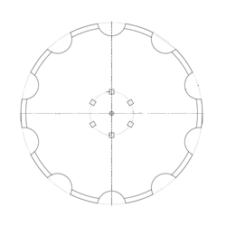 Talerz do agregatu talerzowego, zębaty 510 mm, 6 otworowy, grubość 3,5 mm-347618151