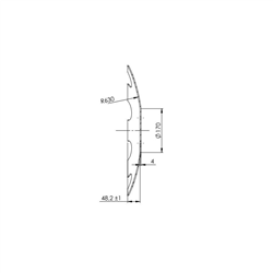 Talerz 510 pod piastę 6-otworową, grubość 4 mm-347617091