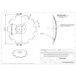 Talerz 610 pod piastę 4-otworową, grubość 6 mm,-347618921