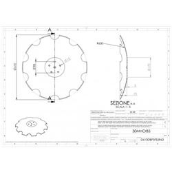 Talerz 610 pod piastę 5-otworową, grubość 5 mm-347616374