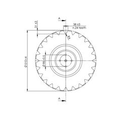 Talerz 510x4, SKF 4x98x13, 24 zęby, TYP P-347617133