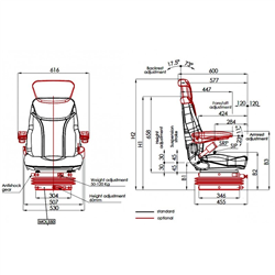 Fotel z amortyzacją pneumatyczną AMA SEAT - comfort-347606145