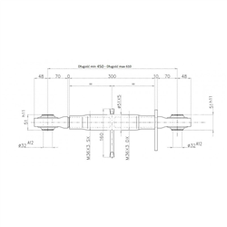Łącznik centralny kat 3 450-610 mm gwint: 36x3-347616144