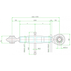 Łącznik centralny kat. 2, 36x3,  długość rury 220 mm, zakres pracy:  340-435 mm.-347617651