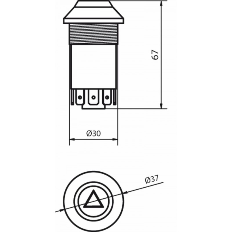 Przycisk świateł awaryjnych 12V-347615700