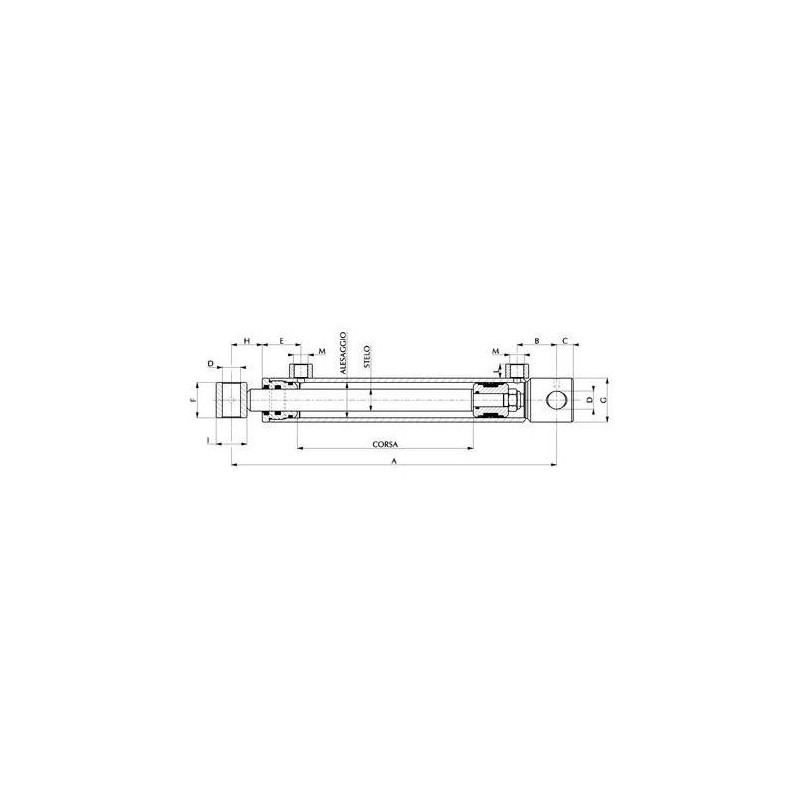 Standardowy siłownik hydrauliczny dwustronnego działania 32x20x100mm-347612349