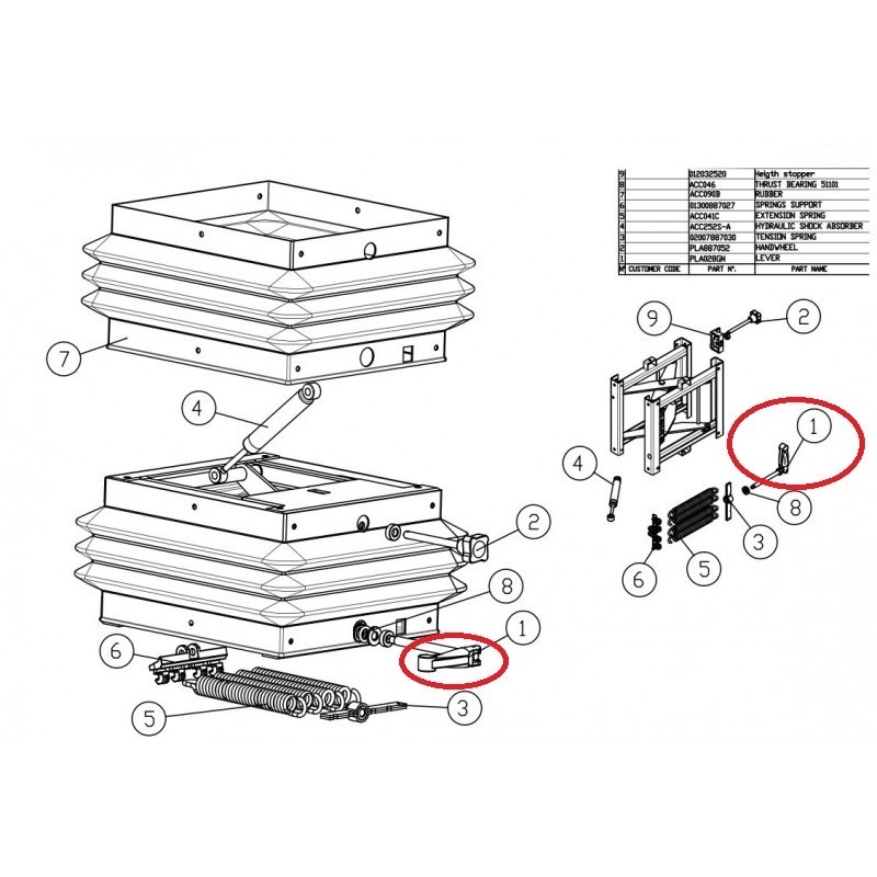 Rączka regulacji ciężaru amortyzacji mechanicznej-347617557