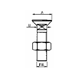 Śruba płaska 12x35 z blokadą + nakrętka-347613914