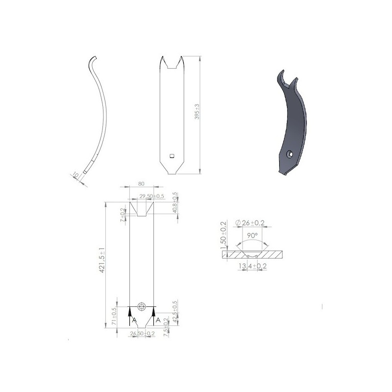 Osłona grządzieli Kongskilde Delta Flex 60x25,101003121-347615273