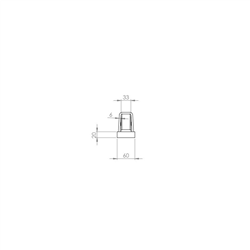Dłuto głębosza szerokość 60 mm grubość  20 mm, szerokość uchwytu 33 mm-347617593