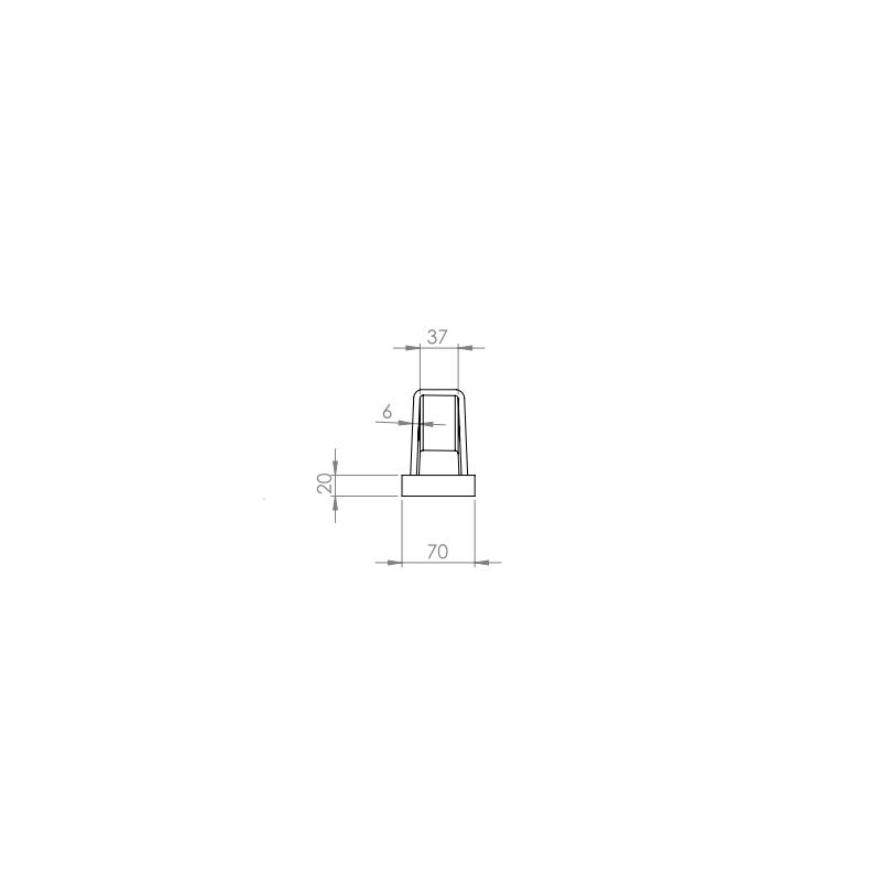 Dłuto głębosza szerokość 70 mm grubość  20 mm, szerokość uchwytu 37 mm-347617596