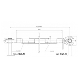 Łącznik centralny kat. 3, 40x3, długość rury 870 mm, zakres pracy  1020-1340 mm-347617652